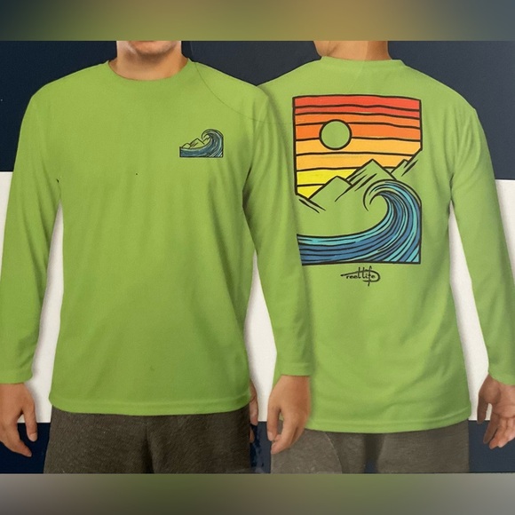 REEL LIFE Jax Beach Long Sleeve UV Rash Guard - XXL - Picture 1 of 4